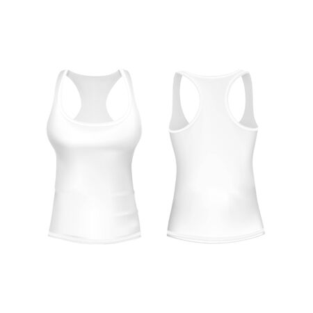 Vector White Women T-shirtのイラスト素材