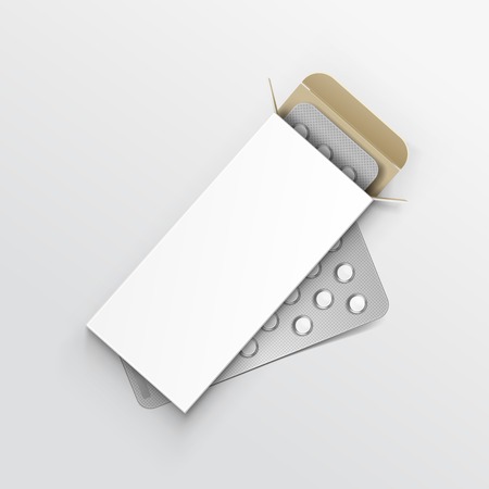 Blank Package Box for Blister of Pillsのイラスト素材