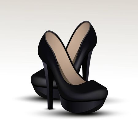Woman Fashion Shoes on High Heelsのイラスト素材