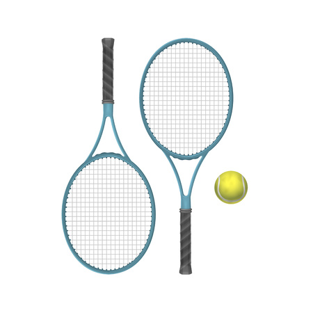 Tennis Rackets with Ballのイラスト素材