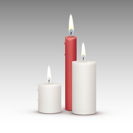 Candles Flame Fire Light Isolated on Backgroundのイラスト素材