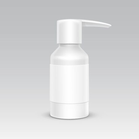 Spray Bottle White Plastic Packaging Container Setのイラスト素材