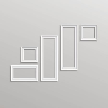 Vector Blank Picture Frame Template Compositionのイラスト素材