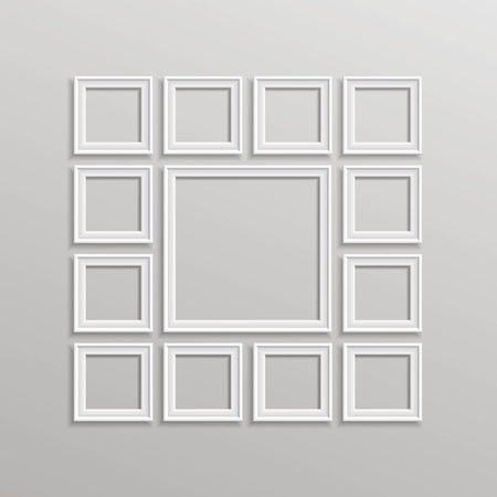 Vector Blank Picture Frame Template Compositionのイラスト素材