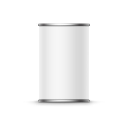 Tin box can packaging container isolated illustration on white backgroundのイラスト素材