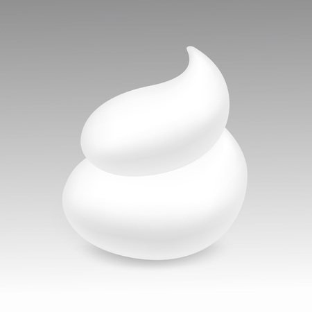 White Foam Cream Mousse Soap Lotion Isolated on Backgroundのイラスト素材