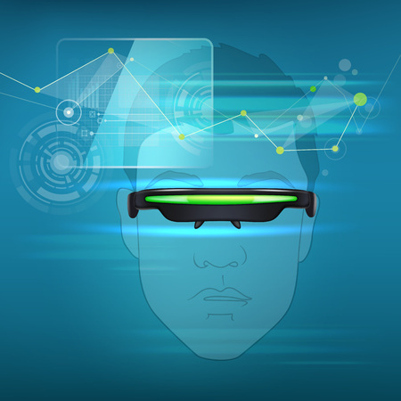 Optical head-mounted displayのイラスト素材