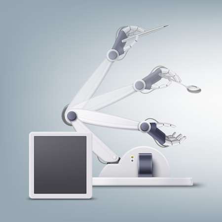 Robotic arm conceptのイラスト素材