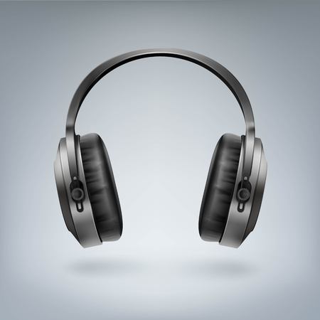 Realistic wireless headphones Illustration.のイラスト素材