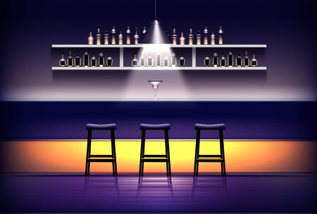Interior of pub, bar or cafeのイラスト素材