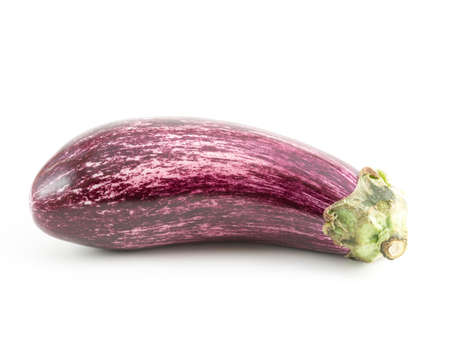 A graffiti eggplant isolated on white.の写真素材