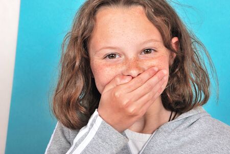 portrait of  cheerfull a young girl 