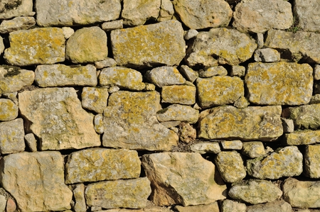 Solid wall made of stoneの写真素材