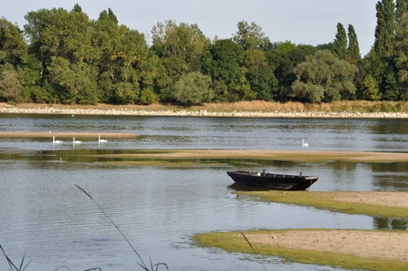 Loire river in Anjouの写真素材