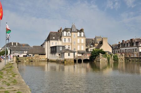 LANDERNEAU, STONE HOUSES ON ELORNの写真素材