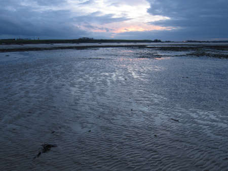 The foreshore at night in Normandy