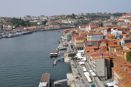Porto, the banks of the Douro seen from aboveのeditorial素材