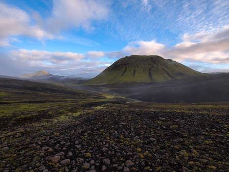 raw lava field at Landmannalaugar, Icelandの写真素材
