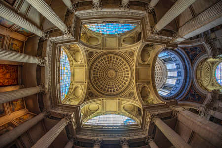 Paris, France, May, 2018: Interior views of the Pantheon building in Parisのeditorial素材