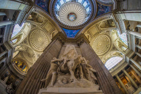 Paris, France, May, 2018: Interior views of the Pantheon building in Parisのeditorial素材