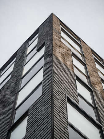 Modern architecture building windows glass refflection at beautiful ayの写真素材