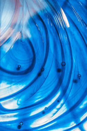 Genuine antique stained glass texture background blueの写真素材