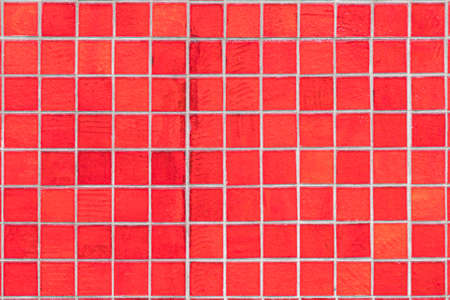 High resolution picture of red square mosaic tiles textureの写真素材