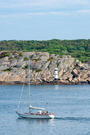 View of the Town and Harbor of Marstrand in Swedenの写真素材