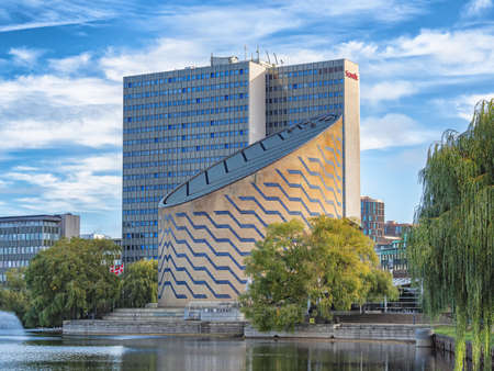 Copenhagen, Denmark - October 21, 2019. Exterior view of the Scandic Hotel in Central Copenhagen.のeditorial素材