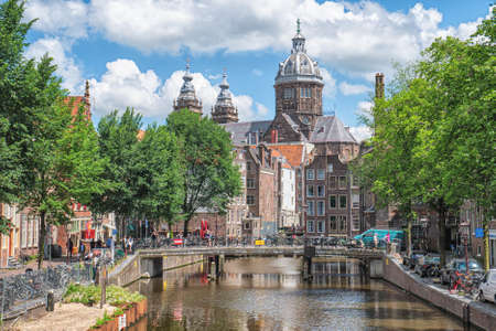 Amsterdam, Netherlands - June 2019: Amsterdam in the summer. beautiful authentic ancient city on the North Sea coastのeditorial素材