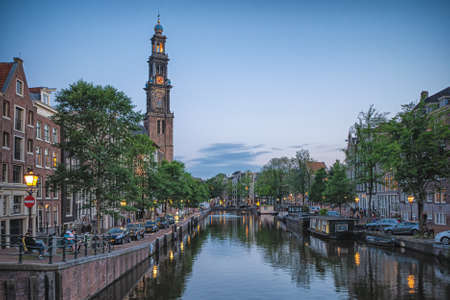 Amsterdam, Netherlands - June 2019: Amsterdam in the summer. beautiful authentic ancient city on the North Sea coastのeditorial素材