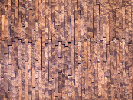 Old brick wall, an old texture of red stone blocks closeupの写真素材