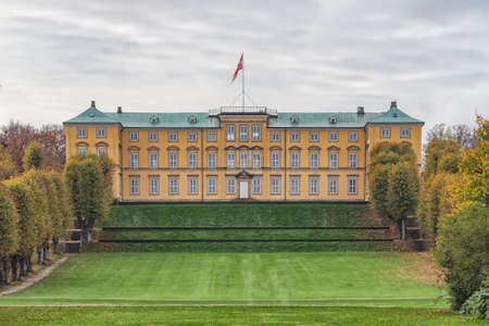 Copenhagen, Denmark - October 21, 2018. Frederiksberg Palace with cloudy sky at the backgroundのeditorial素材