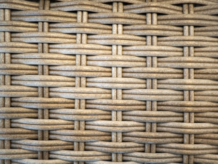 Image of Yellow rattan chair or table texture