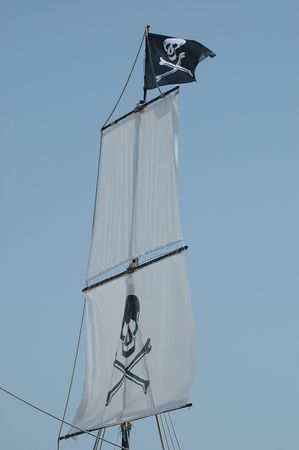 Pirat flag and sails.