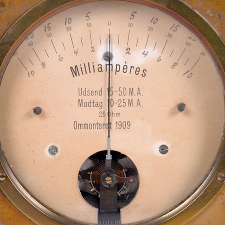 A very old amperemeter from 1909.の写真素材