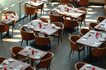 Tables in a resturant.