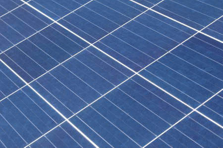 Rows of solar panels producing green energy