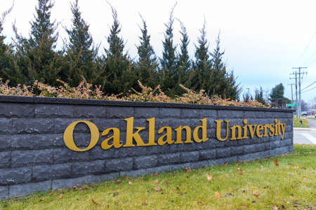 Rochester, MI / USA: Oakland University signのeditorial素材
