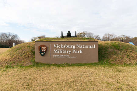 Vicksburg National Military Park Entrance Sign