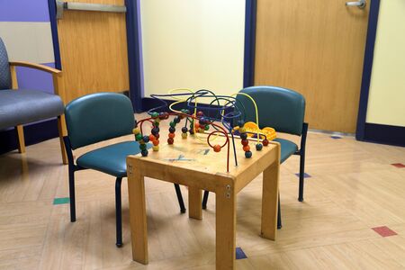 Chirldren's clinic waiting room of a medical office with toysの写真素材