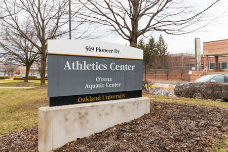Rochester, MI / USA: The Oakland University Athletics center including the O'Rena and Aquatic Center
