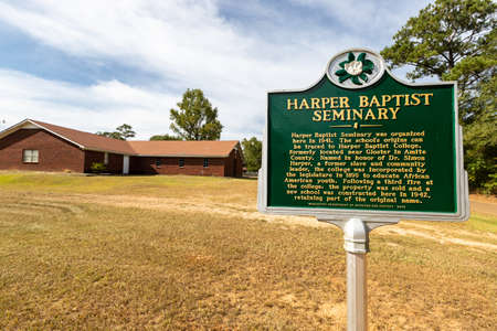 Magnolia, MS - USA: Harper Baptist Seminary Historical Marker