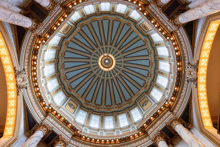 Jackson, MS / USA: Interior Rotunda Ceiling of the Mississippi State Capitol Buildingのeditorial素材