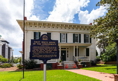 Montgomery, AL / USA - August 27, 2020: The First White House of the Confederacy, home to President...