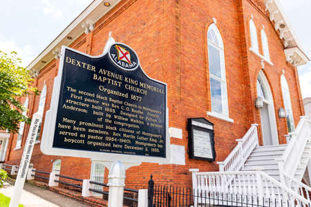 Montgomery, AL / USA - August 27, 2020:  Dexter Avenue King Memorial Baptist Churchのeditorial素材