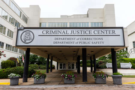 Montgomery, AL / USA - August 27, 2020: Criminal Justice Center in Montgomery Alabama housing the Department of Corrections and Department of Public Safetyのeditorial素材