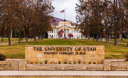 Salt Lake City, UT / USA - November 6, 2020: The University of Utah entrance signのeditorial素材