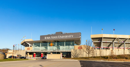 Ames, IA, USA - December 4, 2020: Jack Trice Stadium on the campus of Iowa State Universityのeditorial素材