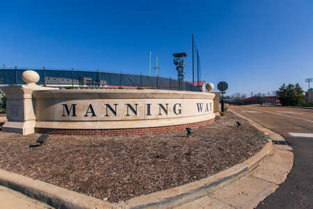 Oxford, MS - February 2, 2021: Manning Way on the campus of the University of Mississippi
